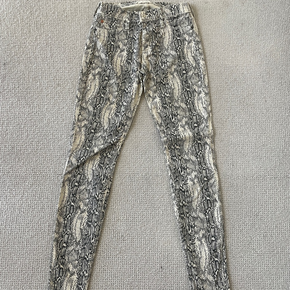 Hudson Snakeskin Skinny Jeans